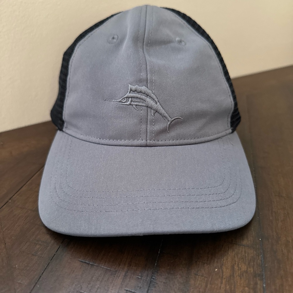 Tommy Bahama Embroidered Logo Men's Dark Grey & Black Trucker Snapback Hat